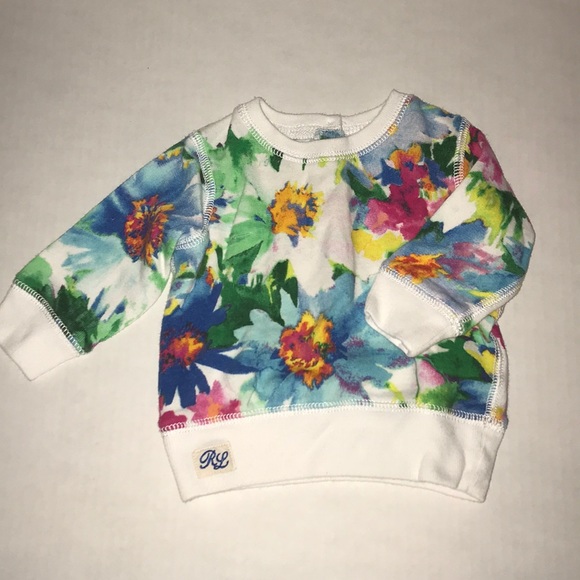 Ralph Lauren Baby Girl Floral Sweater NWOT - Picture 2 of 6